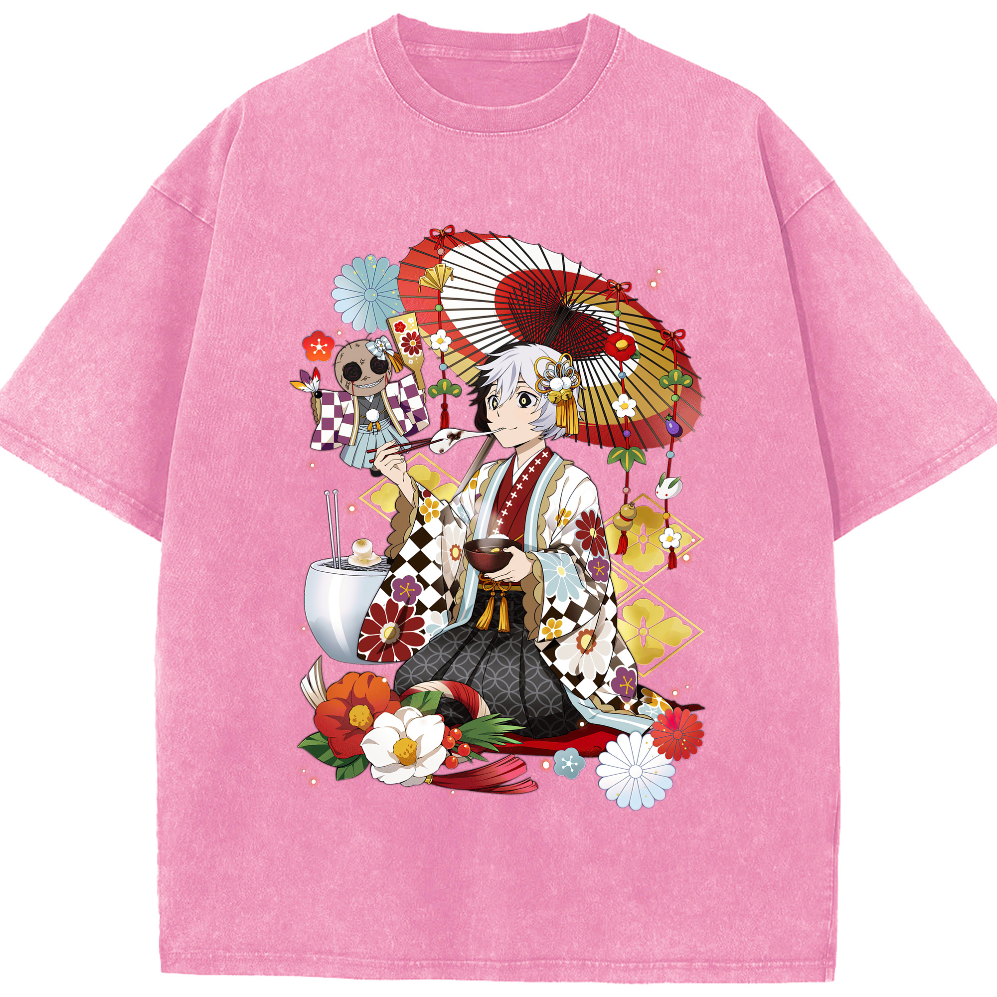 （画像用） 文豪ストレイドッグス Bungo Stray Dogs 綿100% ヴィンテージ風 半袖Tシャツ（フロントプリント）